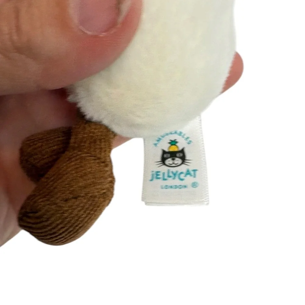 Jellycat Amuseables Happy Boiled Egg Bag Charm Keychain Retired NWT